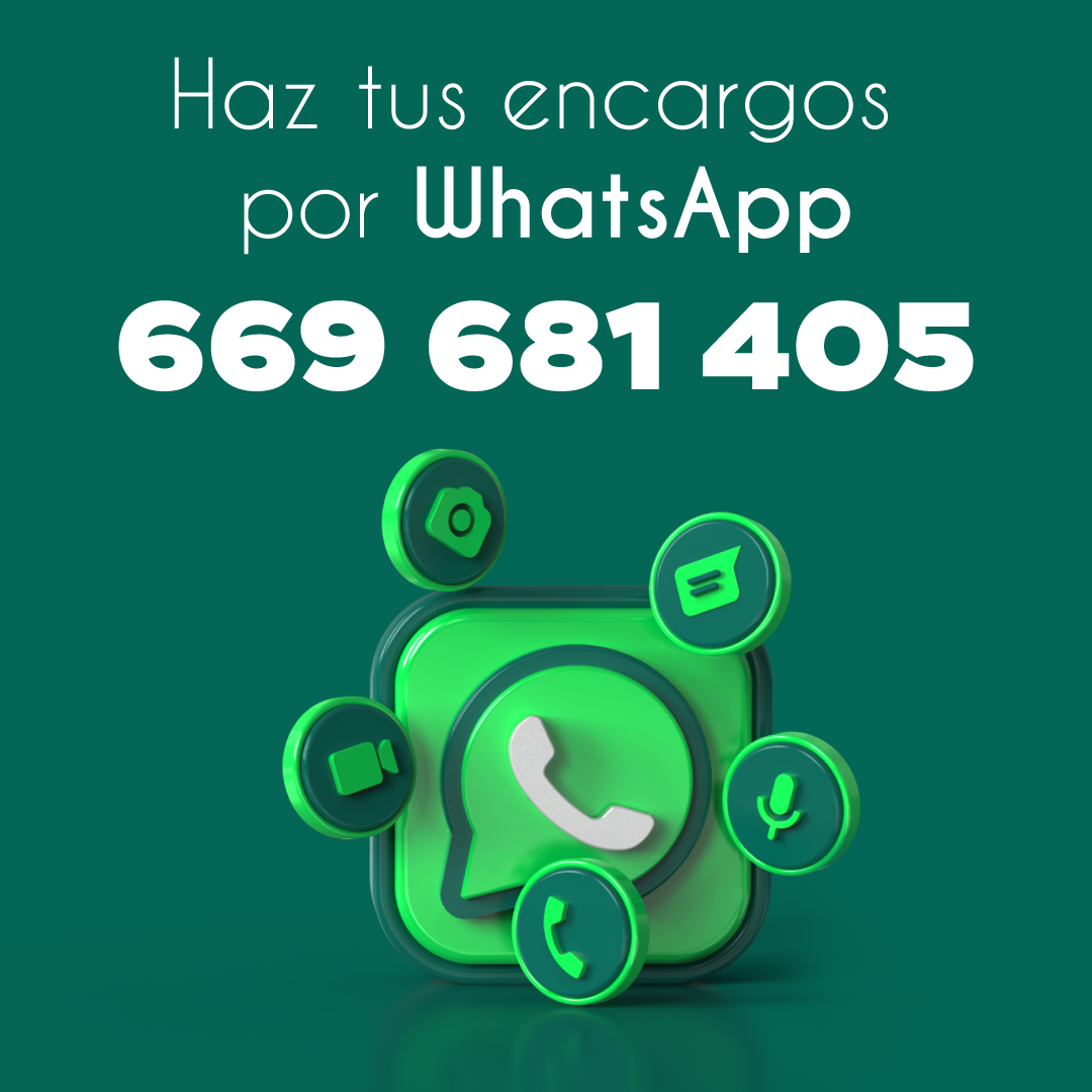 Haz tus encargos por WhatsApp en el 669681405